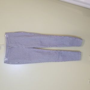 Free People High Waist Blue and White Stripe Pants Size 28
